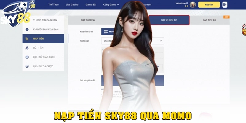 Nạp tiền Sky88 qua MOMO